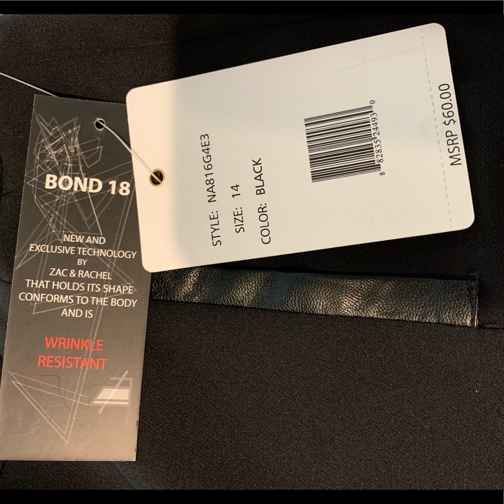 NWT Zac & Rachel Bond 18 Black Ankle Pants - Picture 10 of 11